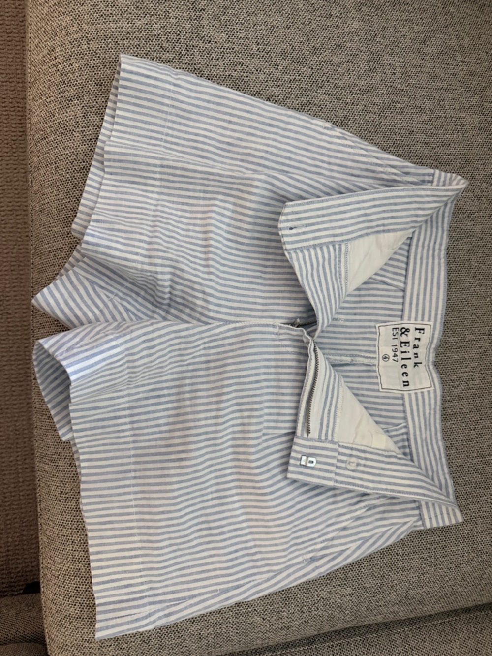Frank & Eileen Light Blue & White Striped Button Shirt